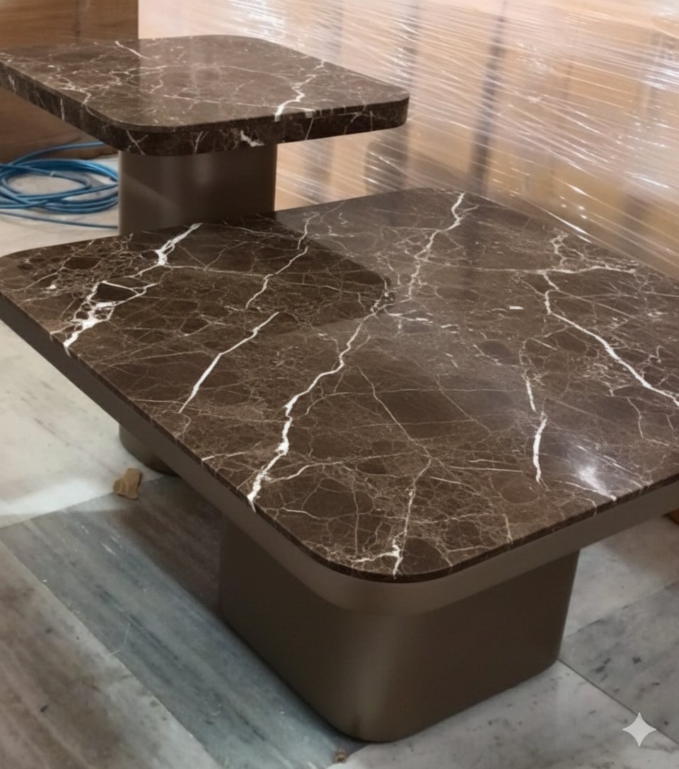 Cloud-Form Marble Plinth